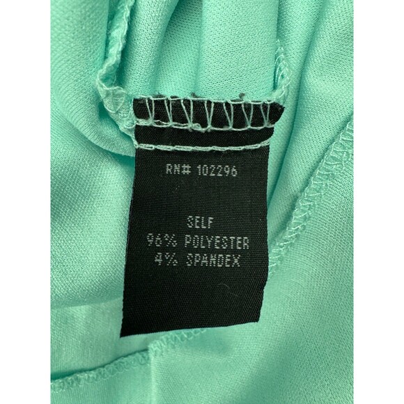 Connected Apparel Bodycon Navy Teal Colorblock Knee Length Dress Women's Size 14 - Picture 10 of 11